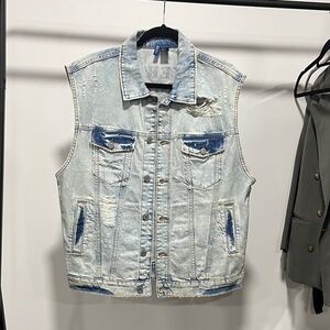 H&M Light Blue Denim Oversize Vest